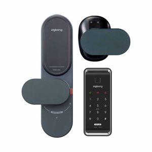 HDB/BTO Door Lock Bundle - Zigbang ZD-R70 Wooden Door Smart Lock (Black/ Ivory/ Aqua Green) + SHP-A21 Metal Gate Lock