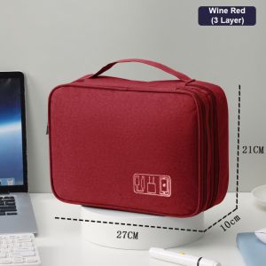 Three-layer Travel Tech Accessory Storage and Organizer C10