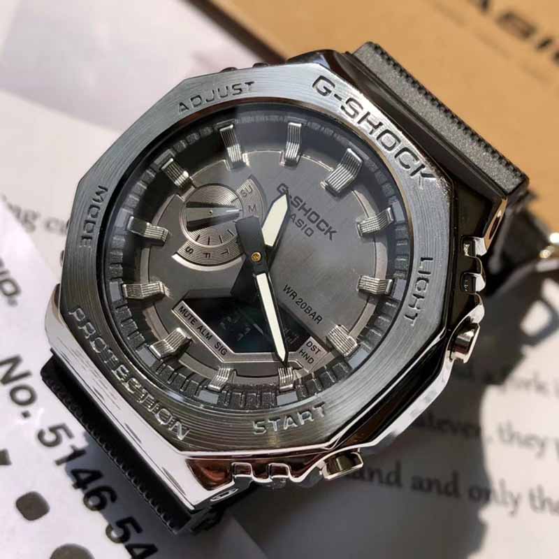 นาฬิกากีฬา casio g shock watch อะนาล็อก-ดิจิตอล ซีรีส์ GM-2100 นาฬิกา โลหะ original สต็อกพร้อม