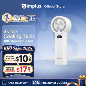 Simplus Portable Fan Mini Handheld Fan 100 Speed Levels High Speed Ice-Cooling Function 10m/s Max Speed Type-C Charging BlastX