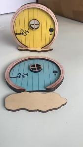 [COD]  Fairy Door Fairy Tale Door Courtyard Wooden Miniature Courtyard Garden Tree Decoration DIY  Craft ornaments