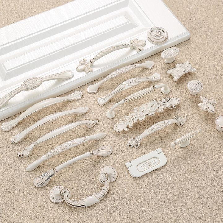 [HOT JUZZOWOIIWH 512] Ivory White Handles Door Handle Drawers
