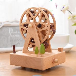 [HCM]Hộp Nhạc Gỗ Vòng Xoay Trên Cao Music Box Trang Trí Quà Tặng