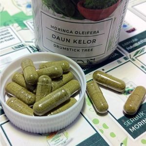 Moringa Capsules | Daun Kelor Merunggai Supplement | Herbal Superfood | Anti-Diabetes Blood Pressure