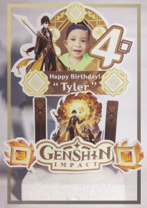 Zhongli - Personalized Genshin Cake Topper