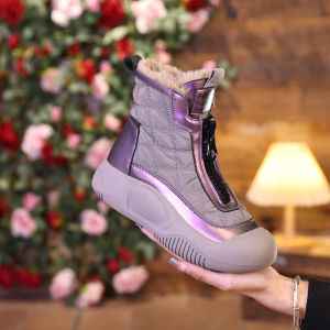 Handmade Suede Casual High-Top Shoes for Women Soft leather thickened padded womens high top boots