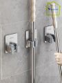 Móc Treo Cây Lau Nhà, Chổi Lau Nhà Có Móc Khăn Chất Liệu Inox 304 Cao Cấp (Kèm 1 Tuýp Keo Dán Sealant Fix). 