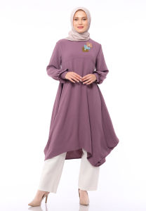 DZELLIA (Nada) in Lavender - Baju Tunik Wanita/baju Wanita terbaru 2024/tunik Wanita lengan Panjang