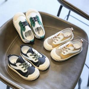 SHUNAICHI  Children Canvas Shoes Girls Fall 2024 All Match Kids Casual Shoes Patchwork Boys Sneakers All-match Stripe School Shoes H06122