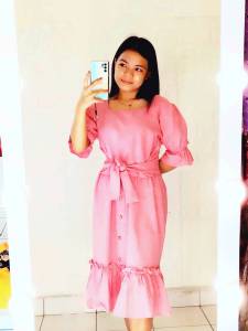 SET STELAN ROK CROP BAHAN LINEN MOTIF POLOS FASHION WANITA