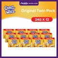 Cheez Whiz Twin Pack - Original Cheese Spread 24g with Vitamin A & D, Calcium Phosphorus (Set of 12). 