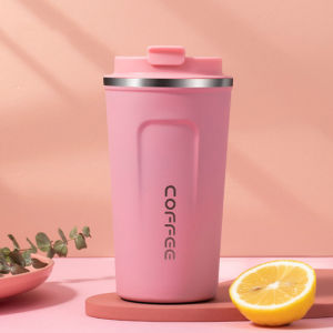 Cốc giữ nhiệt 510ml ly coffee holic inox 304 bình giữ nhiệt 12h khắc tên theo yêu cầu tặng Sticker trang trí