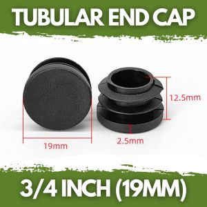 4pcs Tubular End Caps Round Tube Plastic Footings for Chair Table Leg Furnitures Steel Pipe Plastic Insert Plug