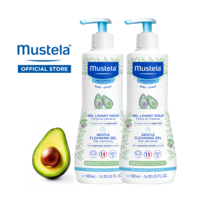 MUSTELA Gentle Cleansing Gel With Organically Farmed Avocado for Normal Skin (500ML / 16.90fl.oz) [Bundle of 2]