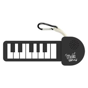 REEBO Rainbow Color Electronic Keyboard Keychain Portable Foldable Mini Rainbow Guitar Keychain Simple Playable Finger Piano Pad  Practice