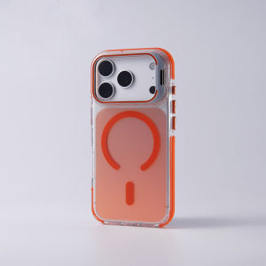 Luxury Camera Lens Holder for MagSafe Phone Case For iPhone 17 17pro max 16 Pro 15 14 13 Wireless Charging Hard Shockproof Cover