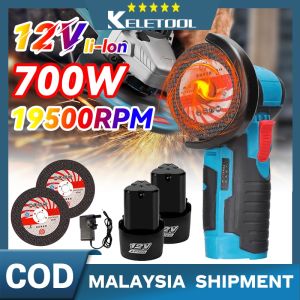 KELETOOL 18V Li-Ion 80mm 700W Portable Brushless Electric Angle Grinder cordless Diamond Cutting Wheel Mini Machine