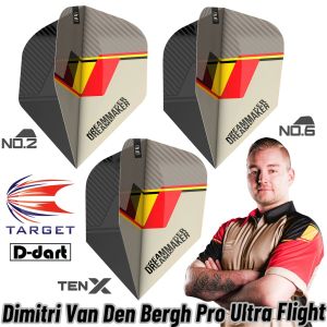 TARGET DARTS FLIGHT- Pro Ultra Dimitri Van Den Bergh (Dreammaker) Dart Flights (3Pcs/Pack)