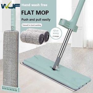 Smart Mop 360 Rotating Lengthen Flat Mop Free Hand Washing Flat Mop Cleaner Lazy Household Cleaning