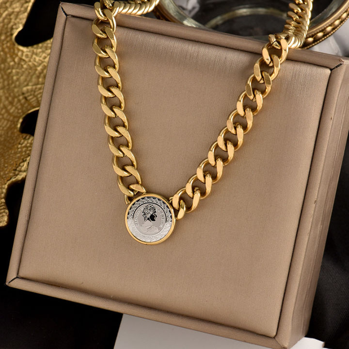 Hot-sale Curb Cuban Link Chain Chokers Stainless Steel Necklace For Men