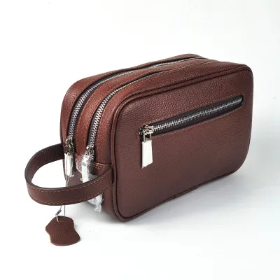 Clutch cầm tay nam da bò thật Túi golf nam khóa số 2 ngăn CL148LD (Đen) - 100% da thật BH 3 năm