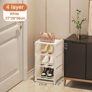 Konco Stackable Shoe Rack Shoes Organizer DIY Adjustable Wall Corner Shoe Shelf Entry Door 4/5/6/7/8 Layers Shoe Box Storage Racks