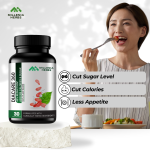 Millenia Herbs DiaCare 360 | Halal Diabetic Support Supplement | 30 Capsules