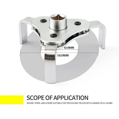 Wrench Car Repair Tools 50-115MM Universal Auto Oil Filter Adjustable 3 Jaw Remover For Cars Trucks