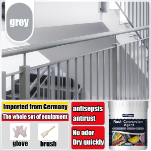 🔥 Imported Germany 🔥 0.5L/1L/2L Anti Rust Paint for Metal primer paint for metal quick dry rust converter for metal remover converter rust into a protective layer to prevent rust and mildew waterproof rust paint protector for metal Home Outdoor Coating