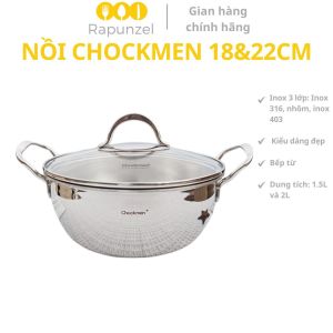 Nồi canh inox 304 CHOCKMEN 22 CM CHOCKMEN 18CM nồi nấu lẩu nồi súp nồi thép không gỉ