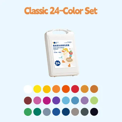 ENMY Dual Tip 80 Colors Acrylic Marker Set - Soft Brush & Fine Tip Water-Based & Washable Non-Toxic Safe for Kids | Vivid Colors for Paper Wood Glass Canvas | Best Seller Art Supply Gift para sa Kids Teens Beginners & Artists Easy to Use