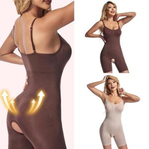 Shapewear for Women Tummy Control Full Body Shaper Bodysuit Open Crotch Thigh Slimmer Spaghetti Strap Shorts Jumpsuits