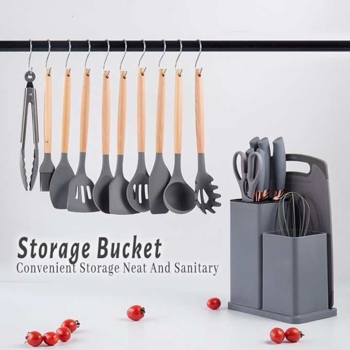 Wooden%20Handle%20Silicone%20Kitchenware%20Set%2019-piece%20Cooking%20Spatula%20Colorful%20Non-stick%20Chef's%20Cooking%20Tools%20Set%20-%20Heat-resistant%20Nonstick%20Utensils%20Kitchen%20-%20Image%207
