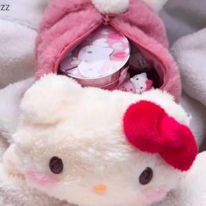 [3-day express delivery🔥🔥🔥] Cartoon Cute Plush Hello Kitty Pencil Case School Stationary Big Capacity Pen Bag Storage Bag