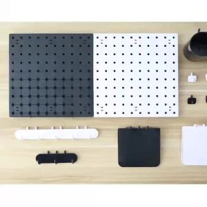 gecQ Pegboard Perforated Display Board Peg Board Wall Mounted Hole Board Bedroom Wall Shelf Accessories Hanger Board for Office Kitchen 7M1Q5