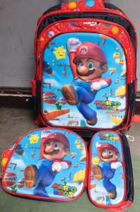 Wellpacking 3in1 16 INCHES TROLLEY BACKPACK FOR KIDS WATERPROOF ELEMENTARY SCHOOL CHARACTER DESIGN