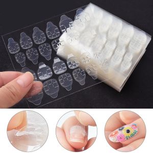 WOOLOVE 24Pcs Transparent Double Sided Adhesive Tapes Adhesive Tapes For False Nails