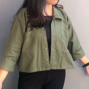 Kemeja gita rami / Kemeja kekinian / Kemeja crop top / Kemeja Outer