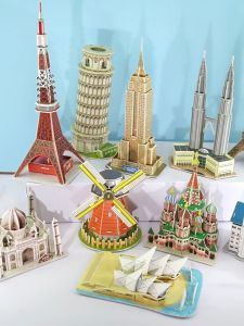 Puzzle 3D 立体拼装世界各国地标建筑模型拼图 Landmark Model Puzzle DIY手工益智 Kids Educational Architecture Assembly Toy