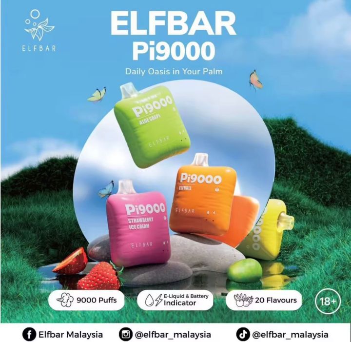 ORIGINAL ELF BAR PI9000 PUFFS READY STOCK | Lazada