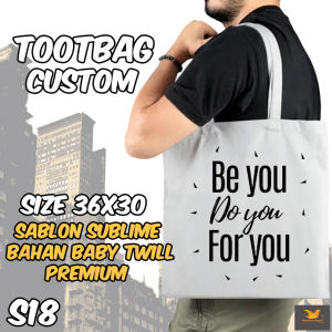 Tote Bag Custom Request Sesuai Keinginan Ukuran 36x30 Sablon Sublime (S18)