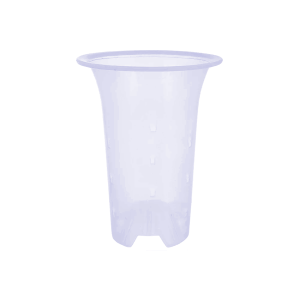 5pcs 4 size Extra Tall plant clear pots for long rooted plants with Side Holes