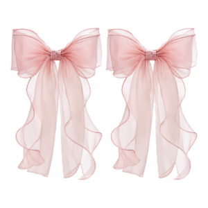 DNFIWN3 2PCS Non Drilled Bow Curtain Tie Mesh Shiny Home Decor Curtain Tieback Nordic Style French Style Curtain Clips Bedroom