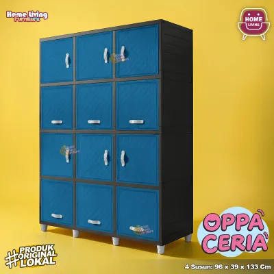 Lemari Serbaguna Lemari Minimalis - Kingdom OPPA Ceria emari 3 Pintu Lemari Plastik Buffet TV Rak