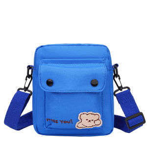 koreafashionshop(KR1803) กระเป๋าสะพายข้างใบเล็ก น้องหมีใส่มือถือได้