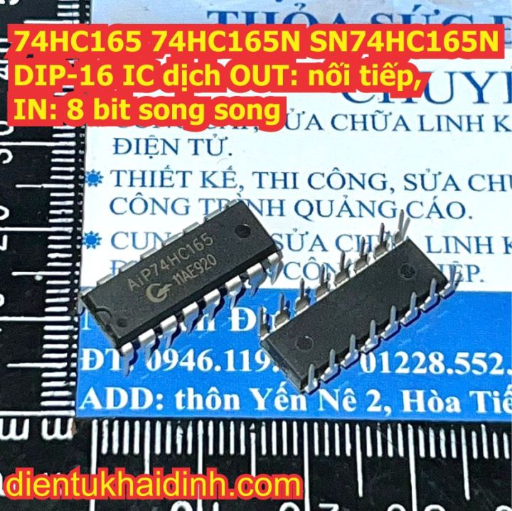 5 con 74HC165 74HC165D HC165 SOP-16 IC dịch OUT: nối tiếp, IN: 8 bit ...