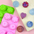 Khuôn Silicon Làm Thạch 6 Ô , Khuôn Làm Rau Câu , Thạch Trà Sữa , Khay Đựng Đá, Vỉ Làm Đá Nhiều Kiểu Cute Chống Dính. 