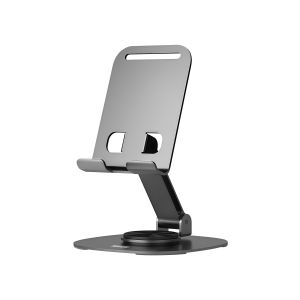 MeeGoo Adjustable Phone Holder Metal 360 ° Rotating Folding Desktop Support Tablet Stand Mount Compatible with 4“-7.9“