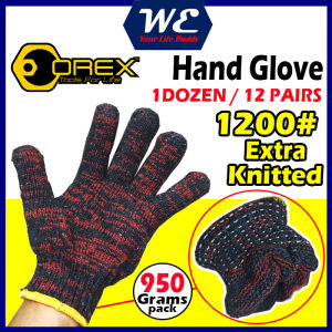 OREX 1200# COTTON KNITTED HAND GLOVE (12 pairs/Dozen) 950grams +-