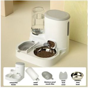 Cat bowl automatic feeder for cats dogs pets water dispensers integrated cat bowl cat food basin dogs eating drinking wa2026